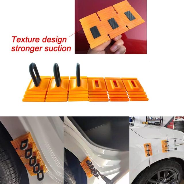 Paintless Dent Repair Tool Car Dent Puller Kit Heavy Duty Auto Body Dent  Remover Glue Pulling Tabs Yellow Pull Tabs Glue Tabs - AliExpress